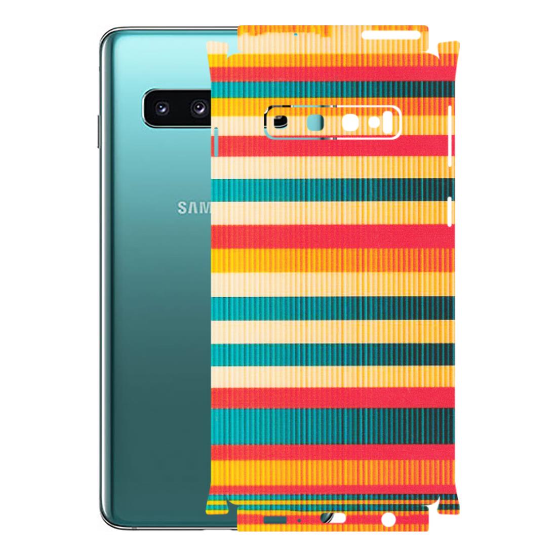 Samsung A/S Series Phone Skins (All Models) - Colourful Stripes Soothing Effect - Matte Finish (M-86) Samsung Galaxy S10