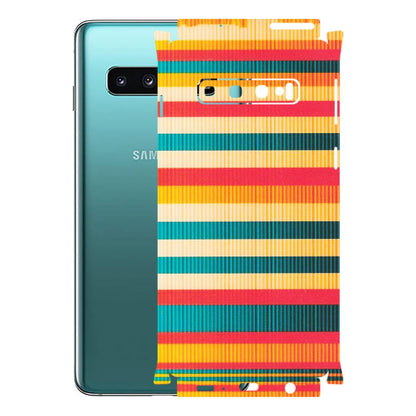 Samsung A/S Series Phone Skins (All Models) - Colourful Stripes Soothing Effect - Matte Finish (M-86) Samsung Galaxy S10