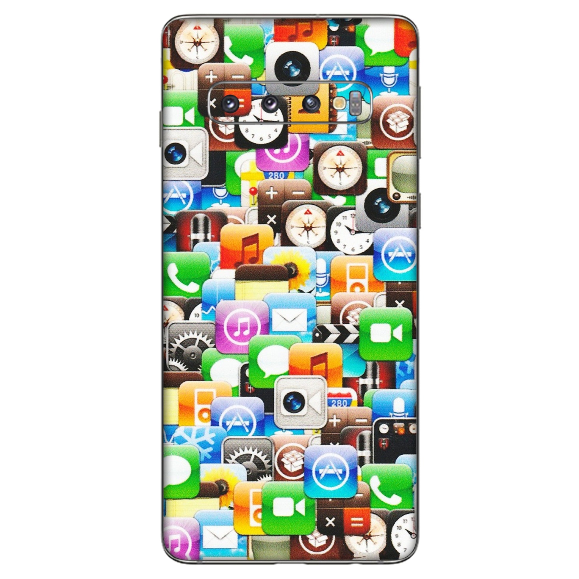 Samsung A/S Series Phone Skins (All Models) - All Apple Icons - Matte Finish (M-93) Samsung Galaxy S10