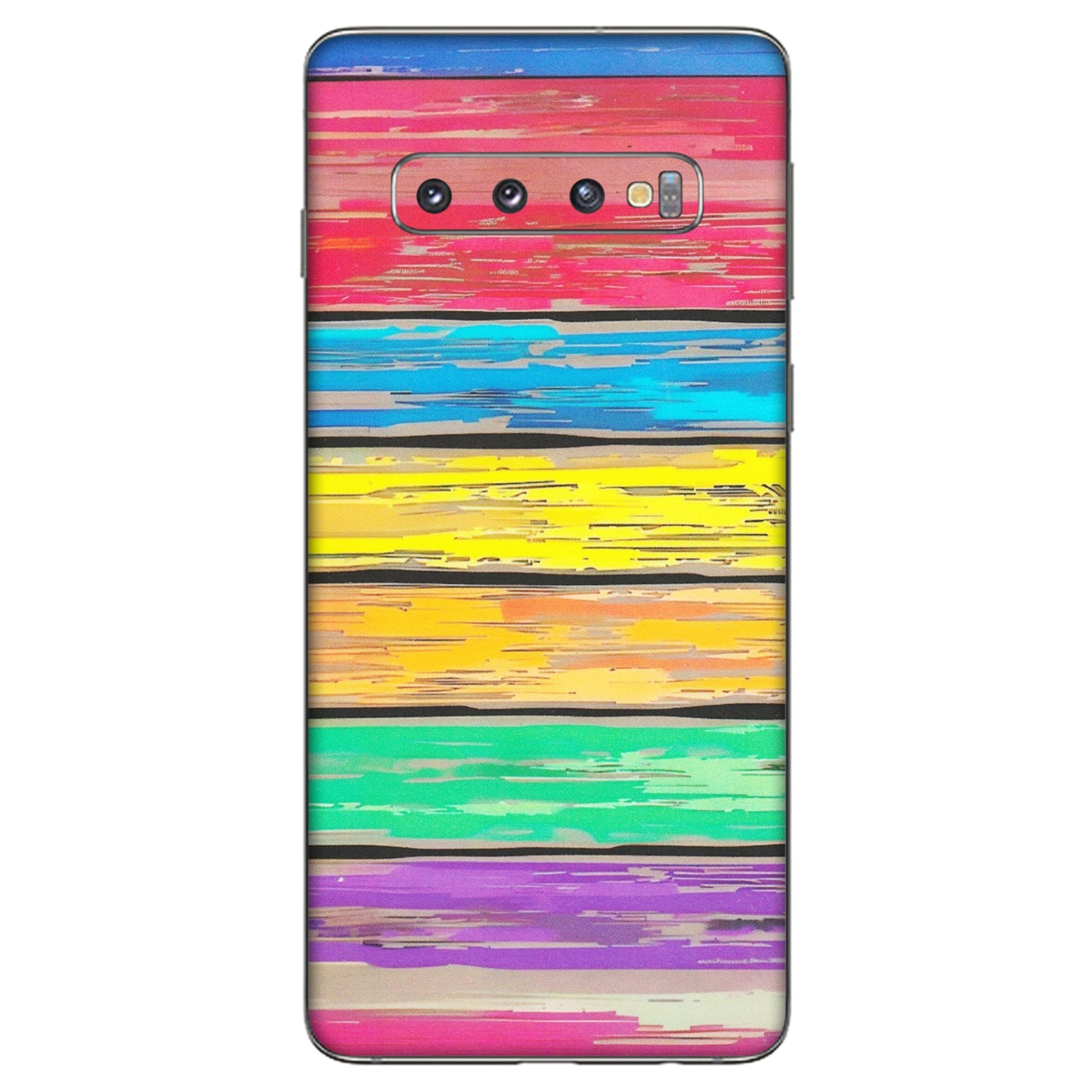 Samsung A/S Series Phone Skins (All Models) - Multi Colour Wooden Wall - Matte Finish (M-96) Samsung Galaxy S10
