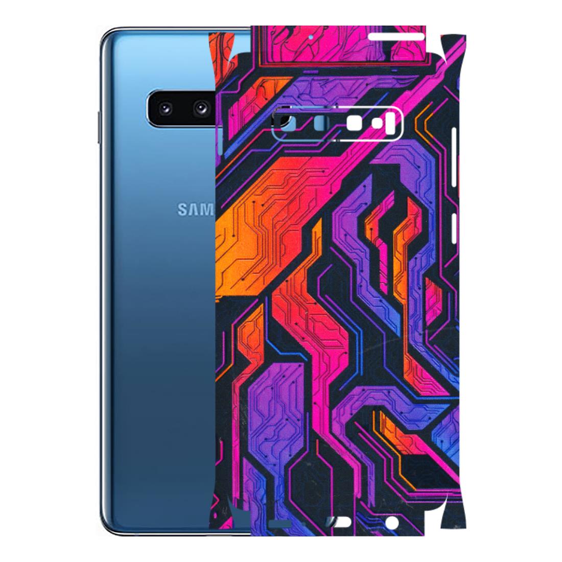 Samsung A/S Series Phone Skins (All Models) - Tech Circuits Futuristic - 3D Embossed Finish (L-07) Samsung Galaxy S10 Plus