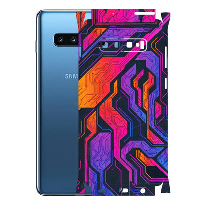 Samsung A/S Series Phone Skins (All Models) - Tech Circuits Futuristic - 3D Embossed Finish (L-07) Samsung Galaxy S10 Plus