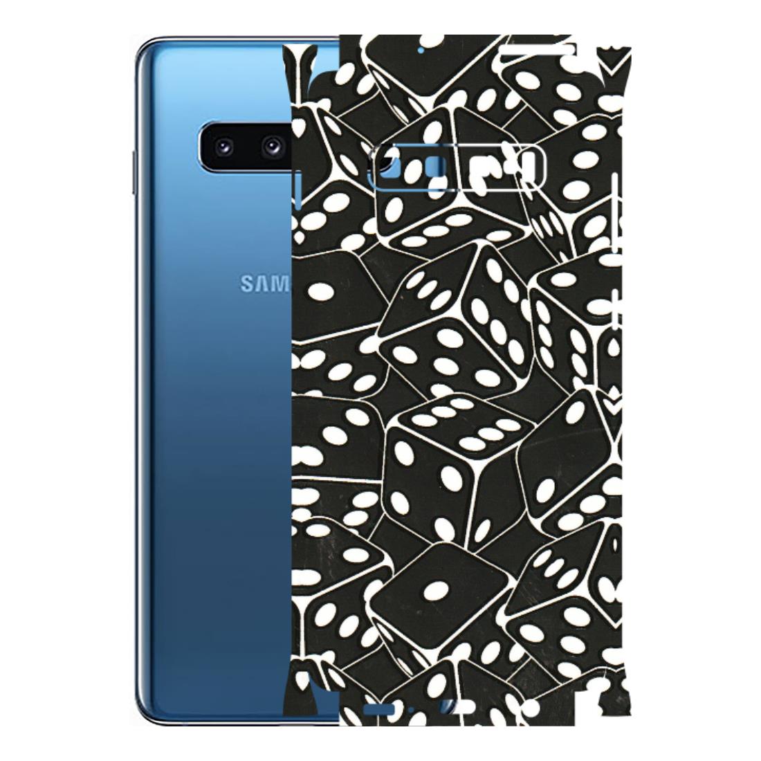 Samsung A/S Series Phone Skins (All Models) - Big Black Dices - 3D Embossed Finish (L-106) Samsung Galaxy S10 Plus