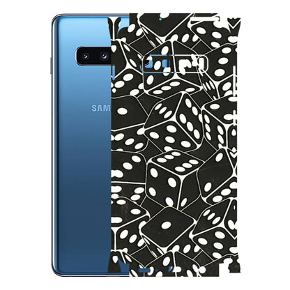 Samsung A/S Series Phone Skins (All Models) - Big Black Dices - 3D Embossed Finish (L-106) Samsung Galaxy S10 Plus