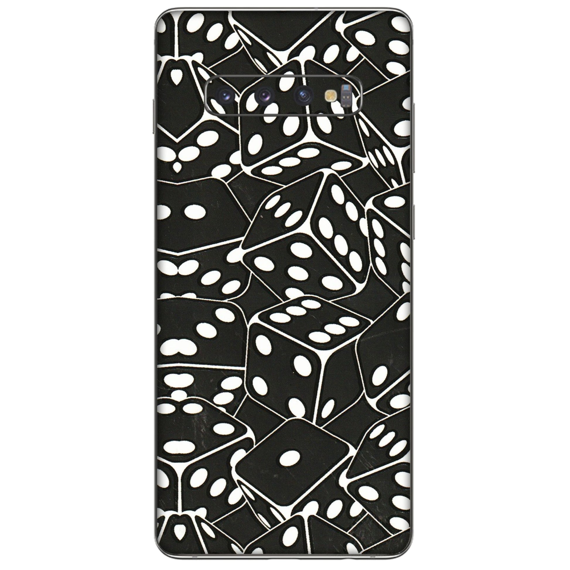 Samsung A/S Series Phone Skins (All Models) - Big Black Dices - 3D Embossed Finish (L-106) Samsung Galaxy S10 Plus