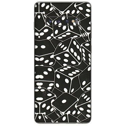Samsung A/S Series Phone Skins (All Models) - Big Black Dices - 3D Embossed Finish (L-106) Samsung Galaxy S10 Plus