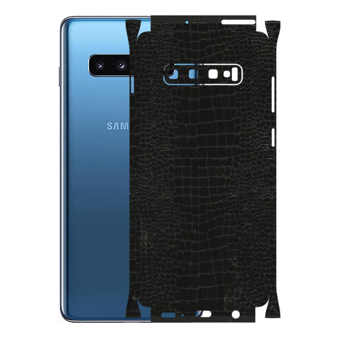 Samsung A/S Series Phone Skins (All Models) - Snake Leather Black - 3D Embossed Finish (L-107) Samsung Galaxy S10 Plus