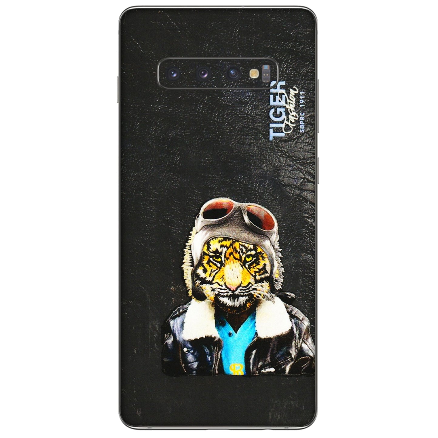 Samsung A/S Series Phone Skins (All Models) - Rider Tiger - 3D Embossed Finish (L-113) Samsung Galaxy S10 Plus