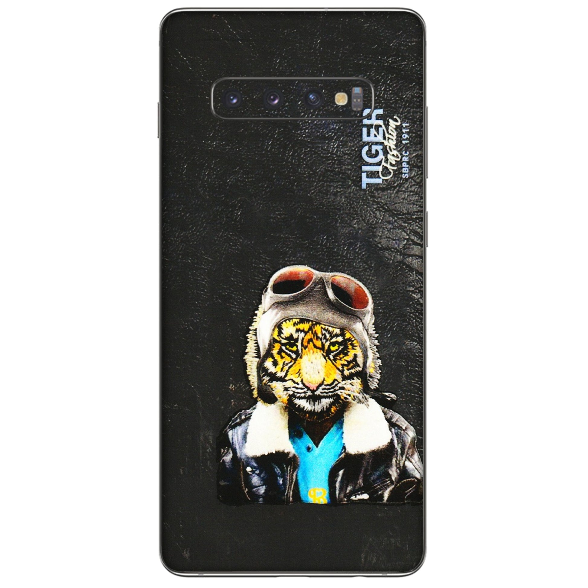 Samsung A/S Series Phone Skins (All Models) - Rider Tiger - 3D Embossed Finish (L-113) Samsung Galaxy S10 Plus