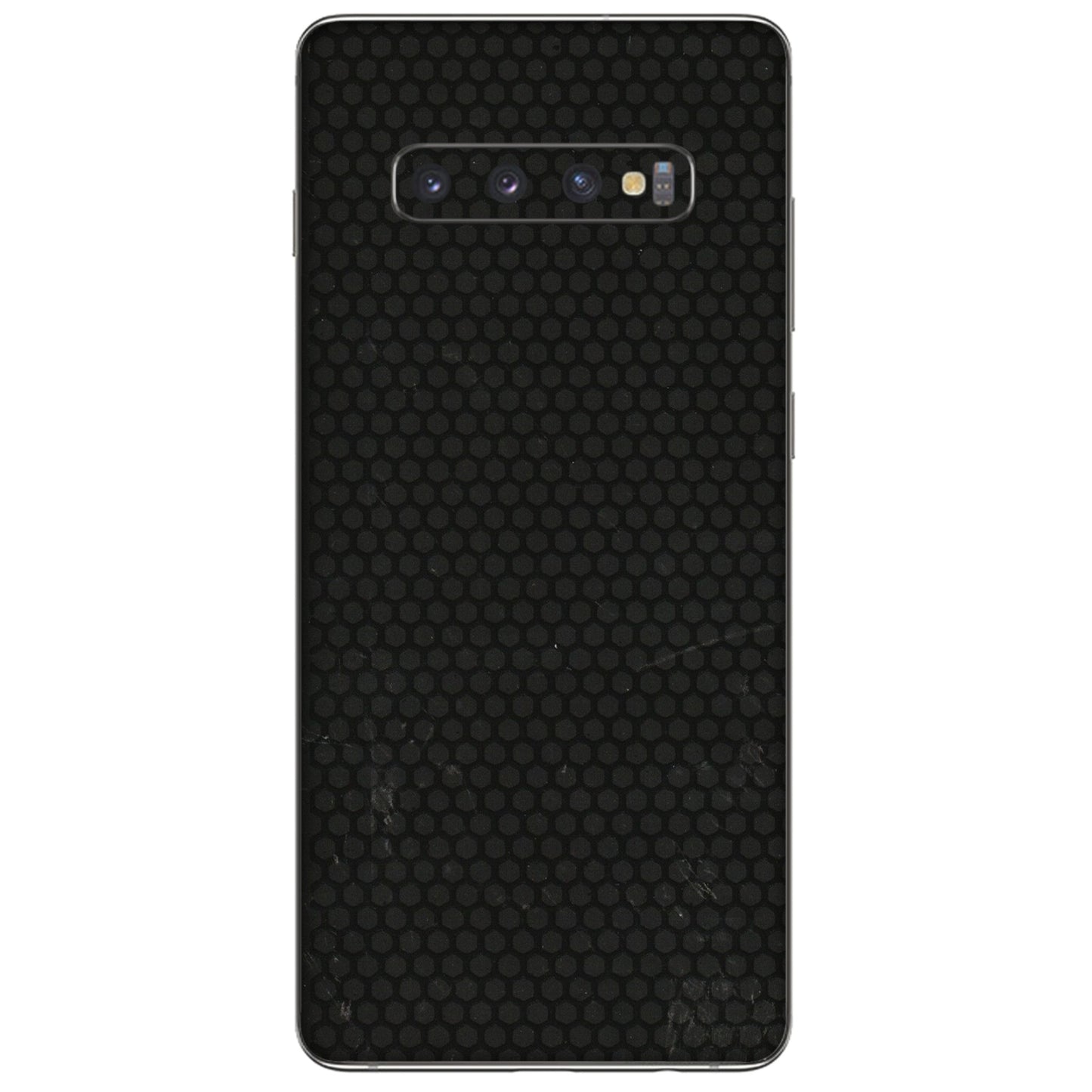 Samsung A/S Series Phone Skins (All Models) - Black honeycomb - 3D Embossed Finish (L-114) Samsung Galaxy S10 Plus