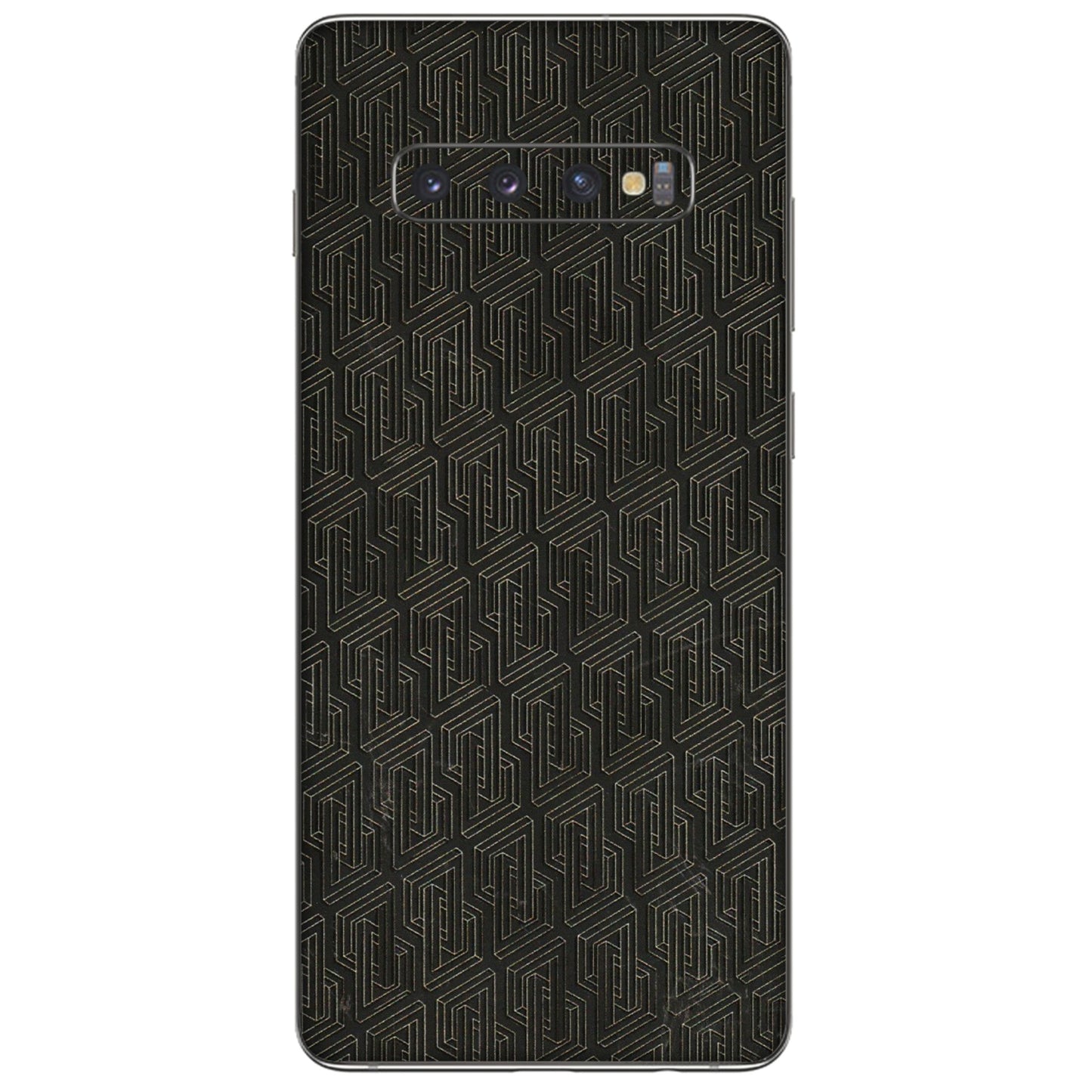 Samsung A/S Series Phone Skins (All Models) - Black Abstract Pattern - 3D Embossed Finish (L-117) Samsung Galaxy S10 Plus