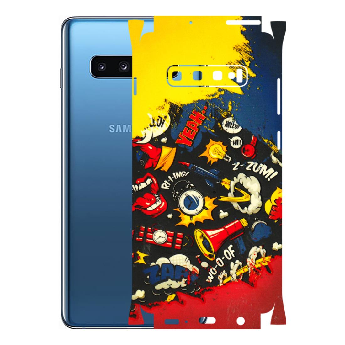 Samsung A/S Series Phone Skins (All Models) - Pacific Doodle Art - 3D Embossed Finish (L-120) Samsung Galaxy S10 Plus