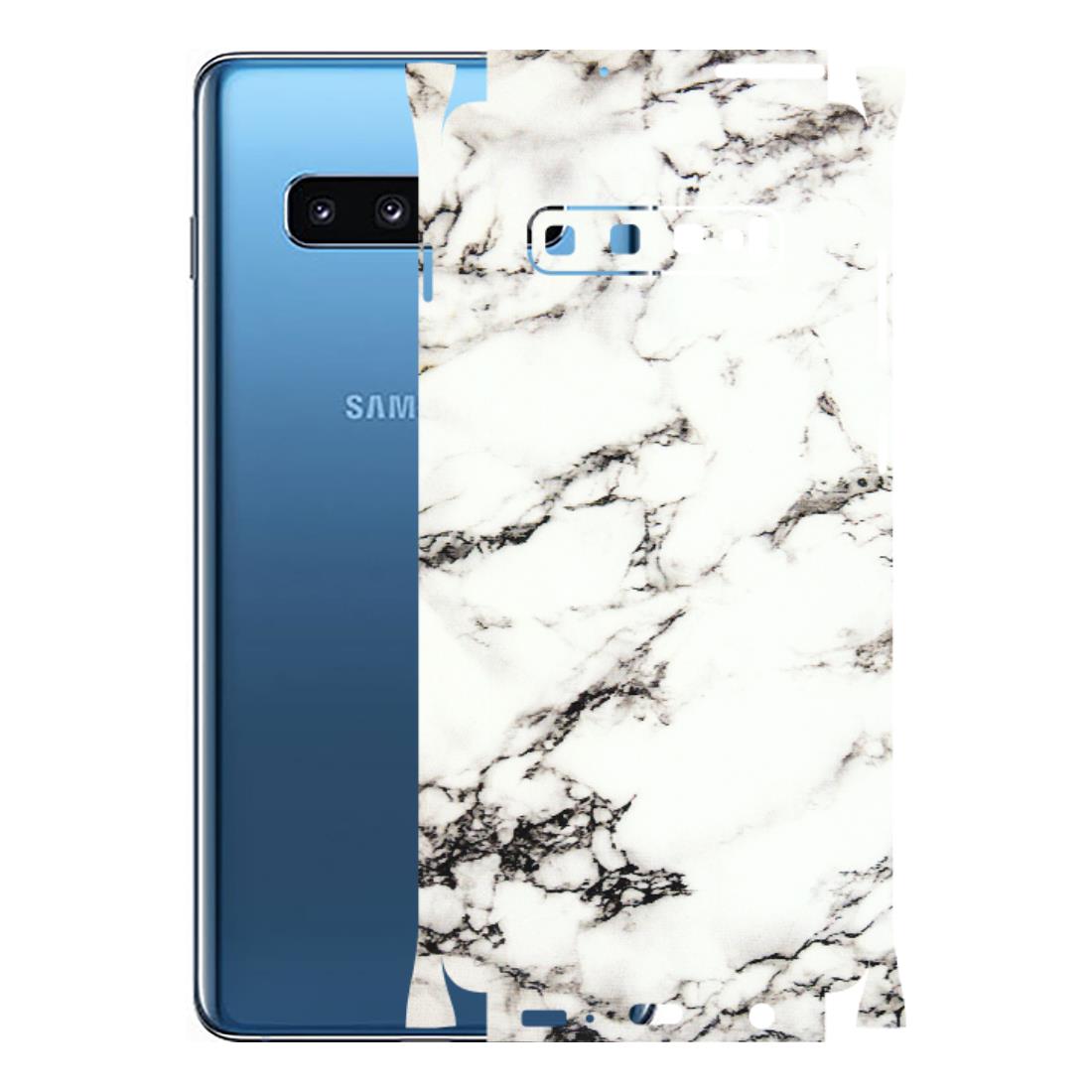 Samsung A/S Series Phone Skins (All Models) - Black and White Marble Texture - 3D Embossed Finish (L-124) Samsung Galaxy S10 Plus