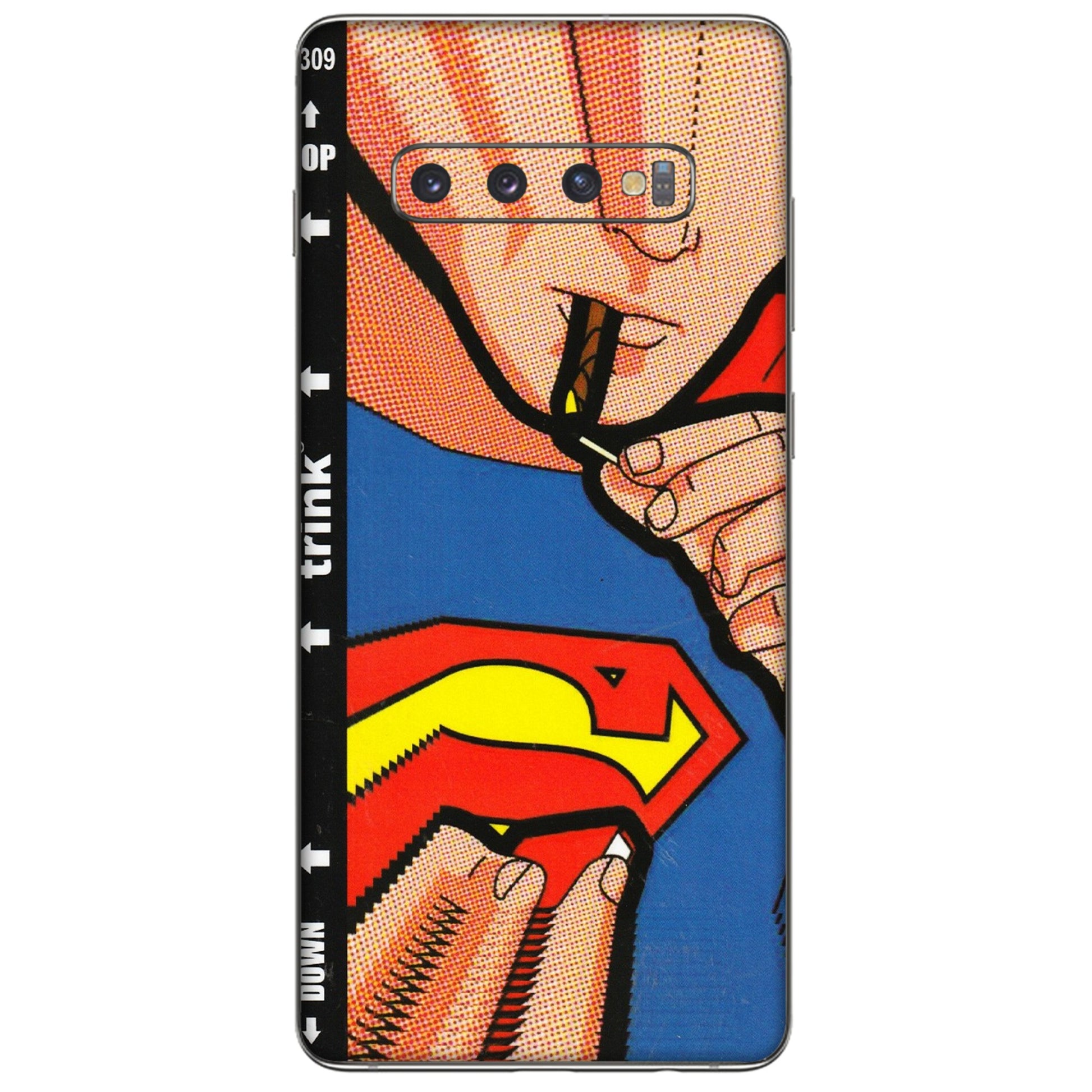 Samsung A/S Series Phone Skins (All Models) - Superman Sutta - 3D Embossed Finish (L-130) Samsung Galaxy S10 Plus