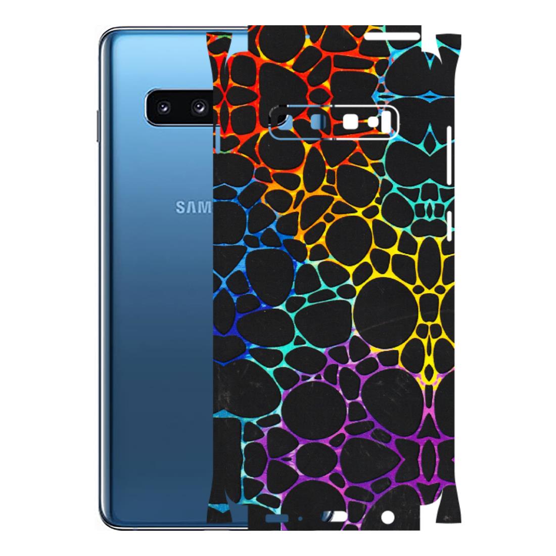 Samsung A/S Series Phone Skins (All Models) - Abstract Art MultiColour - 3D Embossed Finish (L-133) Samsung Galaxy S10 Plus