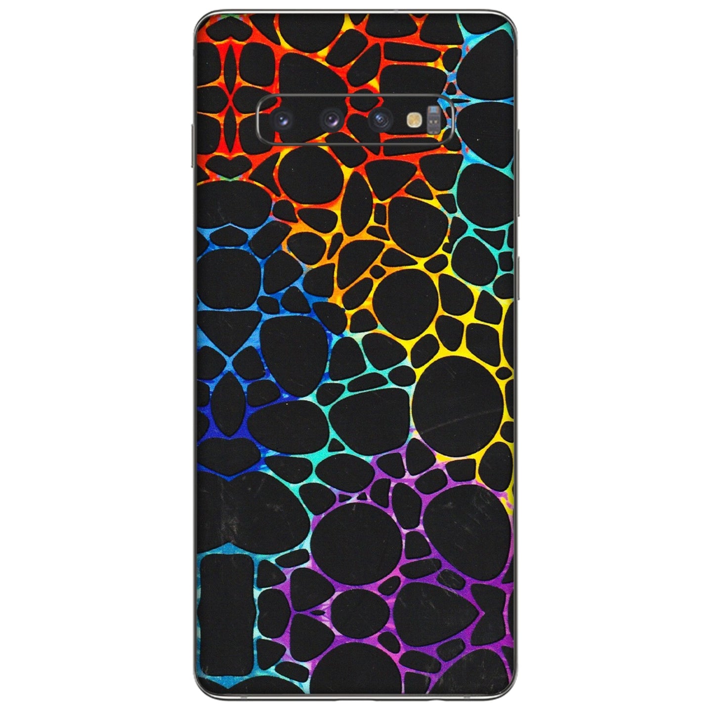 Samsung A/S Series Phone Skins (All Models) - Abstract Art MultiColour - 3D Embossed Finish (L-133) Samsung Galaxy S10 Plus