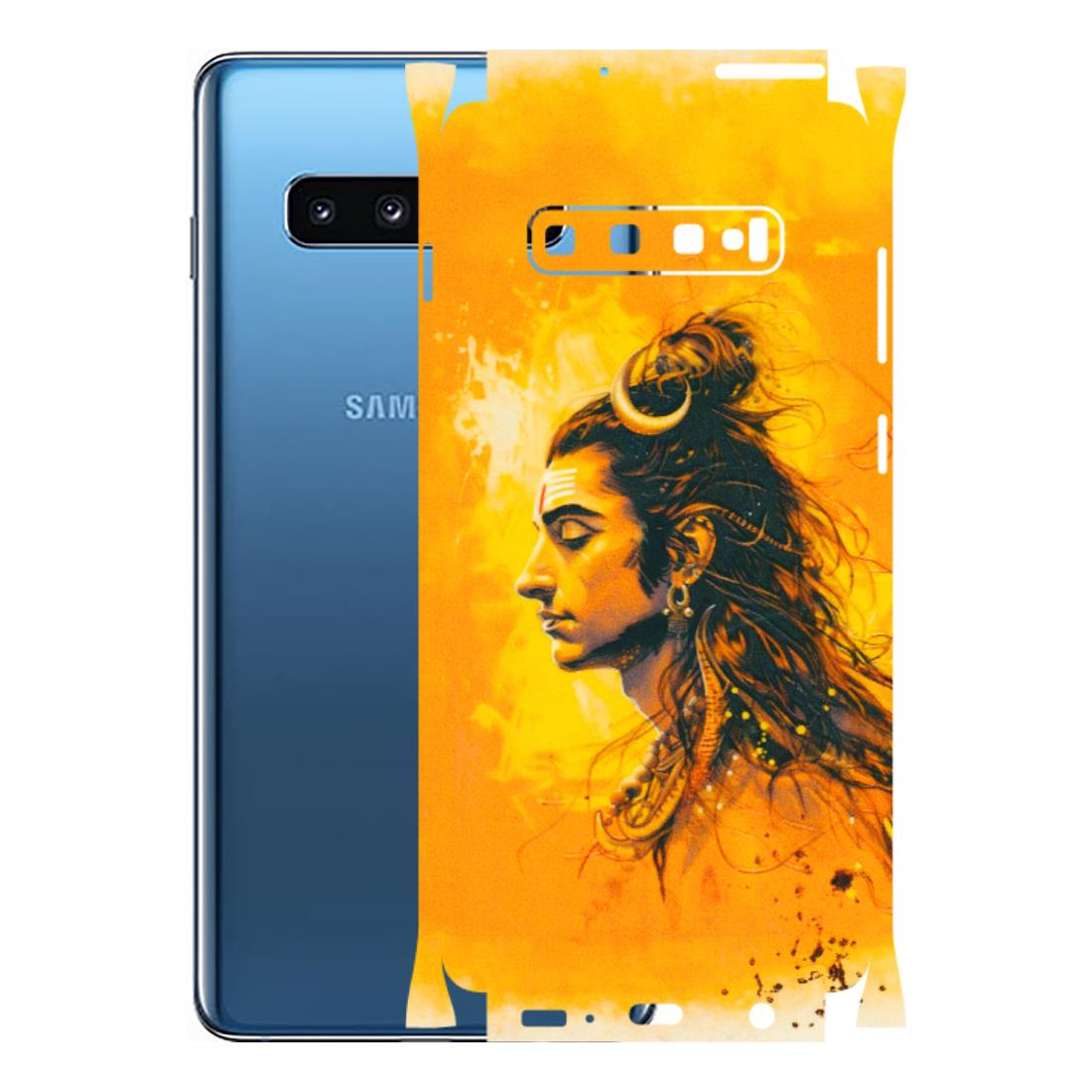 Samsung A/S Series Phone Skins (All Models) - Shiv Shakti - 3D Embossed Finish (L-14) Samsung Galaxy S10 Plus