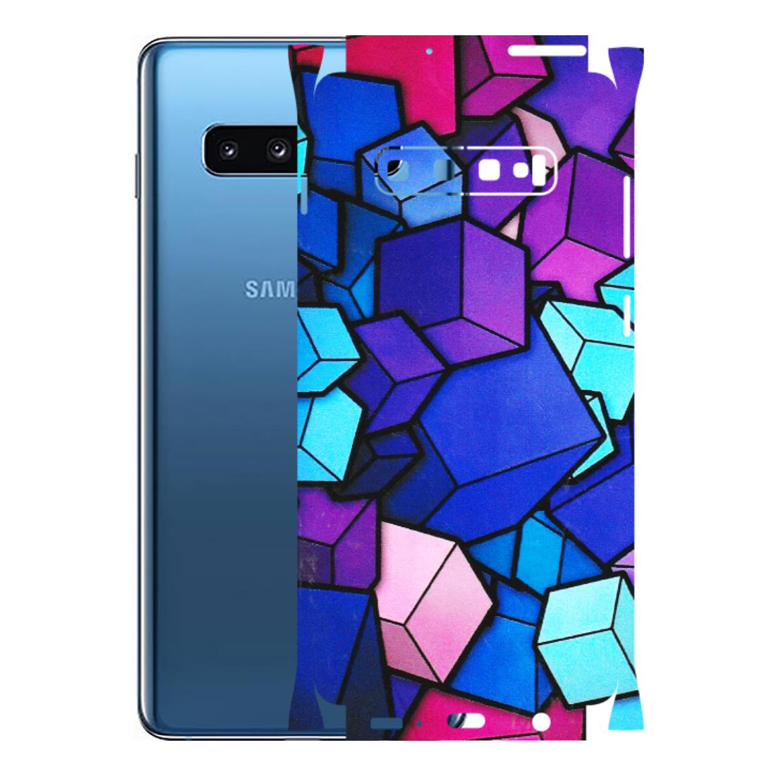 Samsung A/S Series Phone Skins (All Models) - Cube Doodle - 3D Embossed Finish (L-141) Samsung Galaxy S10 Plus