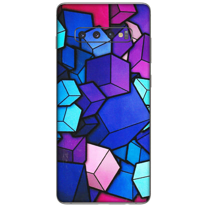 Samsung A/S Series Phone Skins (All Models) - Cube Doodle - 3D Embossed Finish (L-141) Samsung Galaxy S10 Plus
