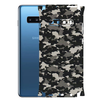 Samsung A/S Series Phone Skins (All Models) - Black/Grey Camoflaunge - 3D Embossed Finish (L-142) Samsung Galaxy S10 Plus