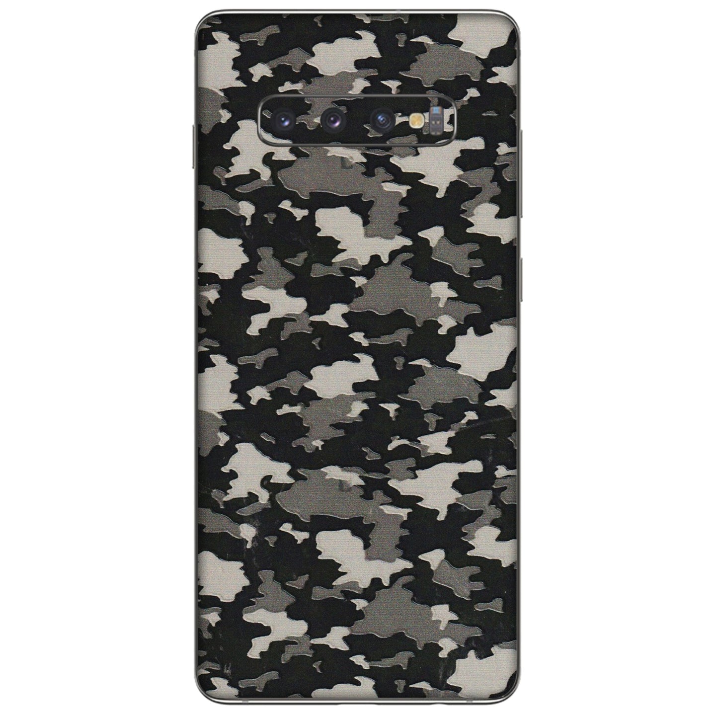 Samsung A/S Series Phone Skins (All Models) - Black/Grey Camoflaunge - 3D Embossed Finish (L-142) Samsung Galaxy S10 Plus