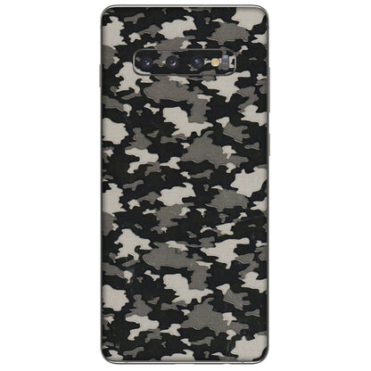 Samsung A/S Series Phone Skins (All Models) - Black/Grey Camoflaunge - 3D Embossed Finish (L-142) Samsung Galaxy S10 Plus