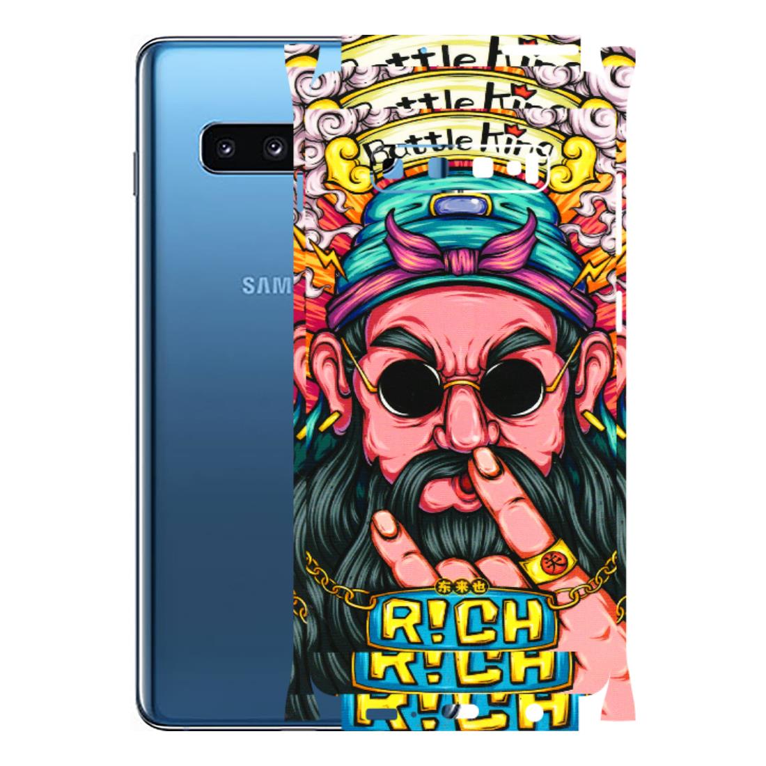 Samsung A/S Series Phone Skins (All Models) - Battle King Dude Face - 3D Embossed Finish (L-178) Samsung Galaxy S10 Plus