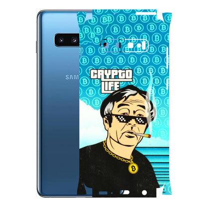 Samsung A/S Series Phone Skins (All Models) - Crypto Thug Life - 3D Embossed Finish (L-179) Samsung Galaxy S10 Plus