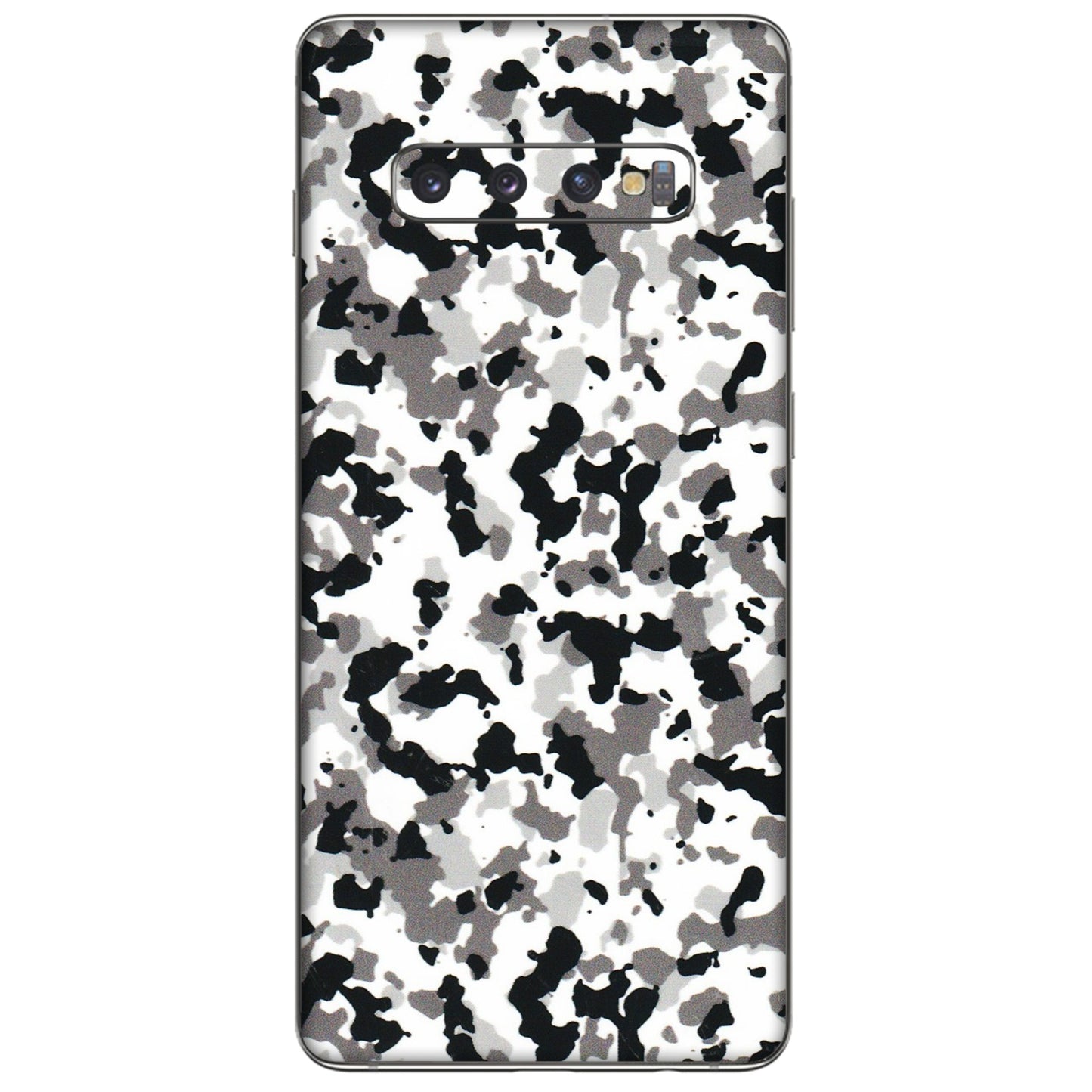Samsung A/S Series Phone Skins (All Models) - White Black Camouflage - 3D Embossed Finish (L-18) Samsung Galaxy S10 Plus