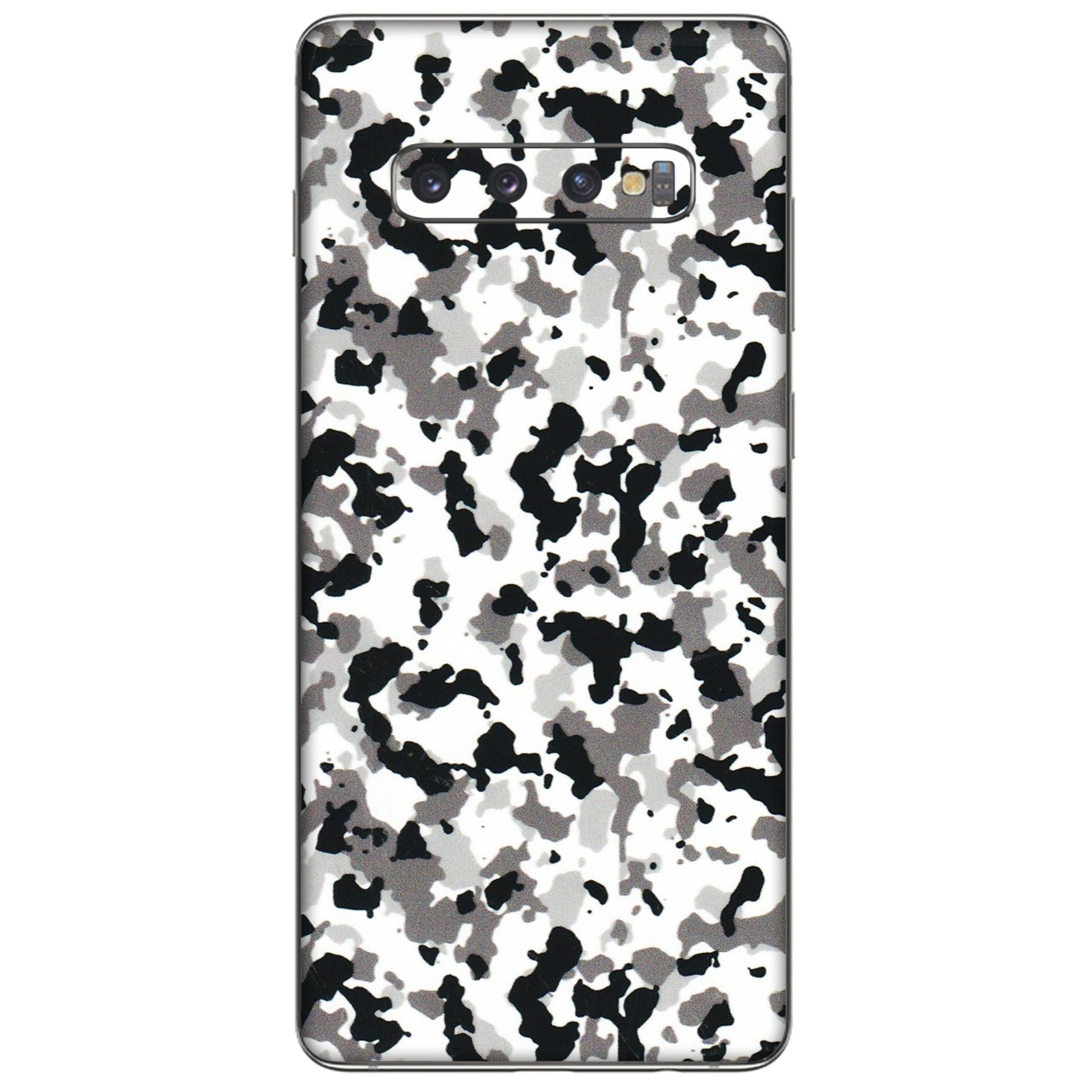 Samsung A/S Series Phone Skins (All Models) - White Black Camouflage - 3D Embossed Finish (L-18) Samsung Galaxy S10 Plus