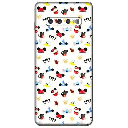 Samsung A/S Series Phone Skins (All Models) - Minnie Mouse & Donald Doodles s - 3D Embossed Finish (L-194) Samsung Galaxy S10 Plus