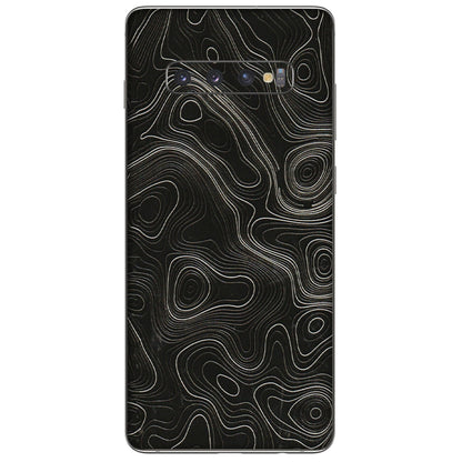 Samsung A/S Series Phone Skins (All Models) - Black Swirl - 3D Embossed Finish (L-196) Samsung Galaxy S10 Plus