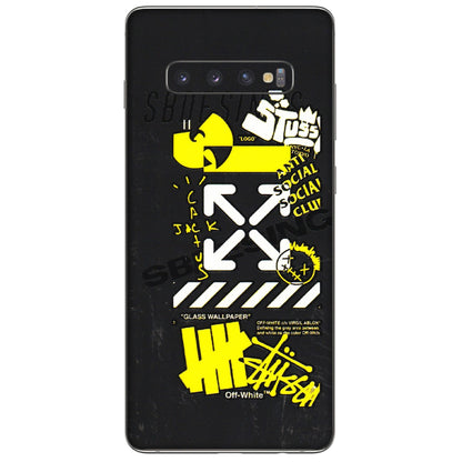 Samsung A/S Series Phone Skins (All Models) - Anti Social Graffiti - 3D Embossed Finish (L-198) Samsung Galaxy S10 Plus