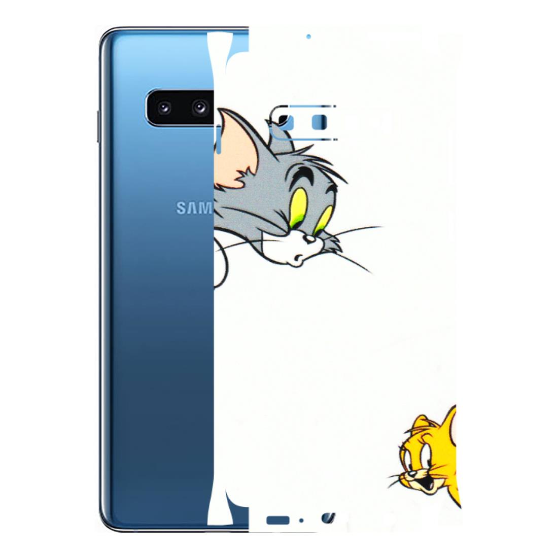 Samsung A/S Series Phone Skins (All Models) - Cute Tom And Jerry - 3D Embossed Finish (L-220) Samsung Galaxy S10 Plus