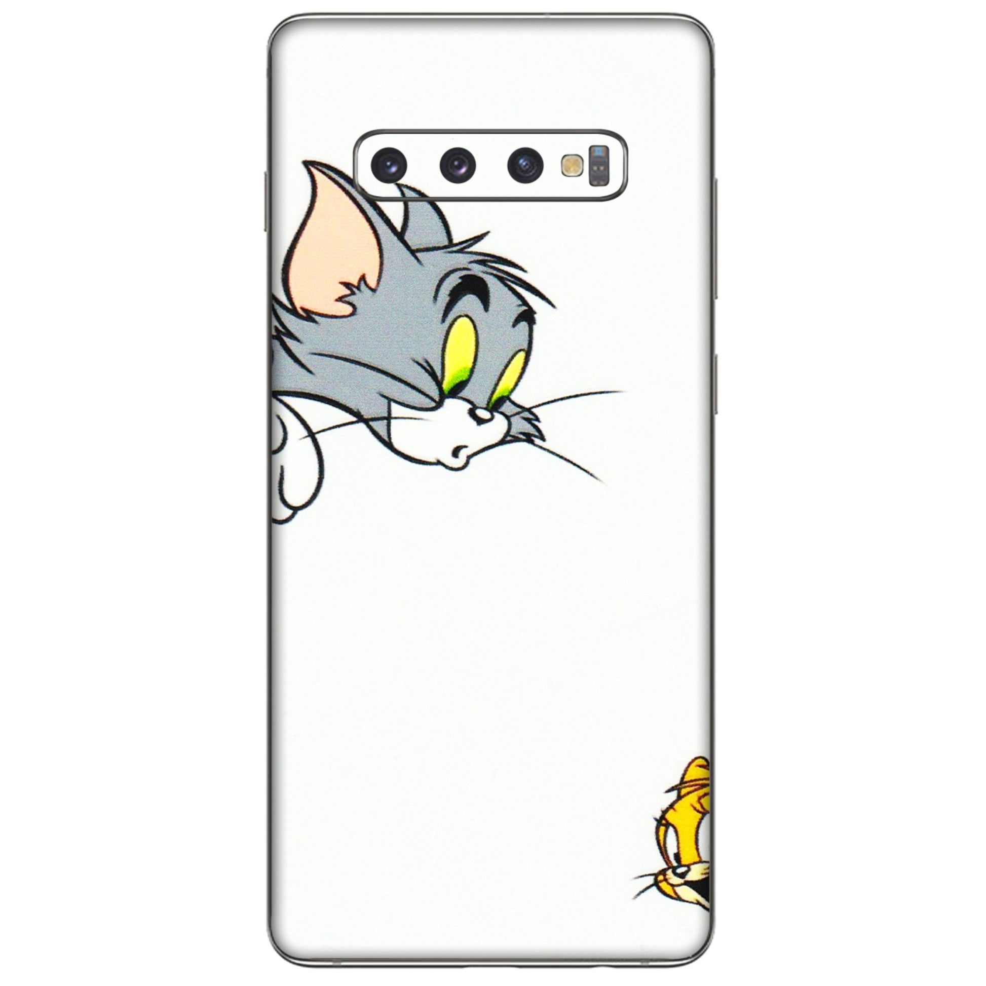 Samsung A/S Series Phone Skins (All Models) - Cute Tom And Jerry - 3D Embossed Finish (L-220) Samsung Galaxy S10 Plus