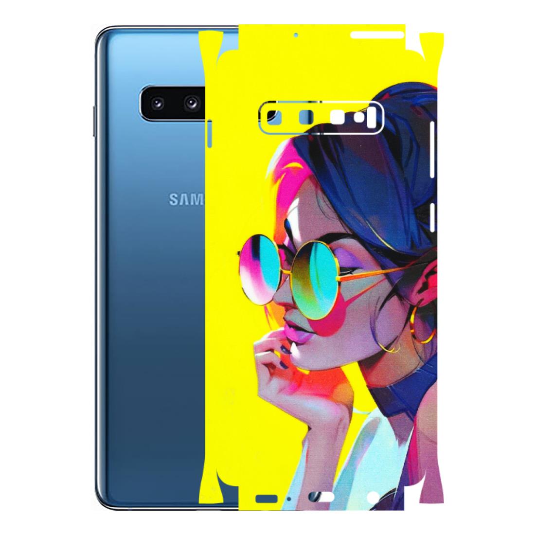 Samsung A/S Series Phone Skins (All Models) - Bold Stylish Girl - 3D Embossed Finish (L-222) Samsung Galaxy S10 Plus