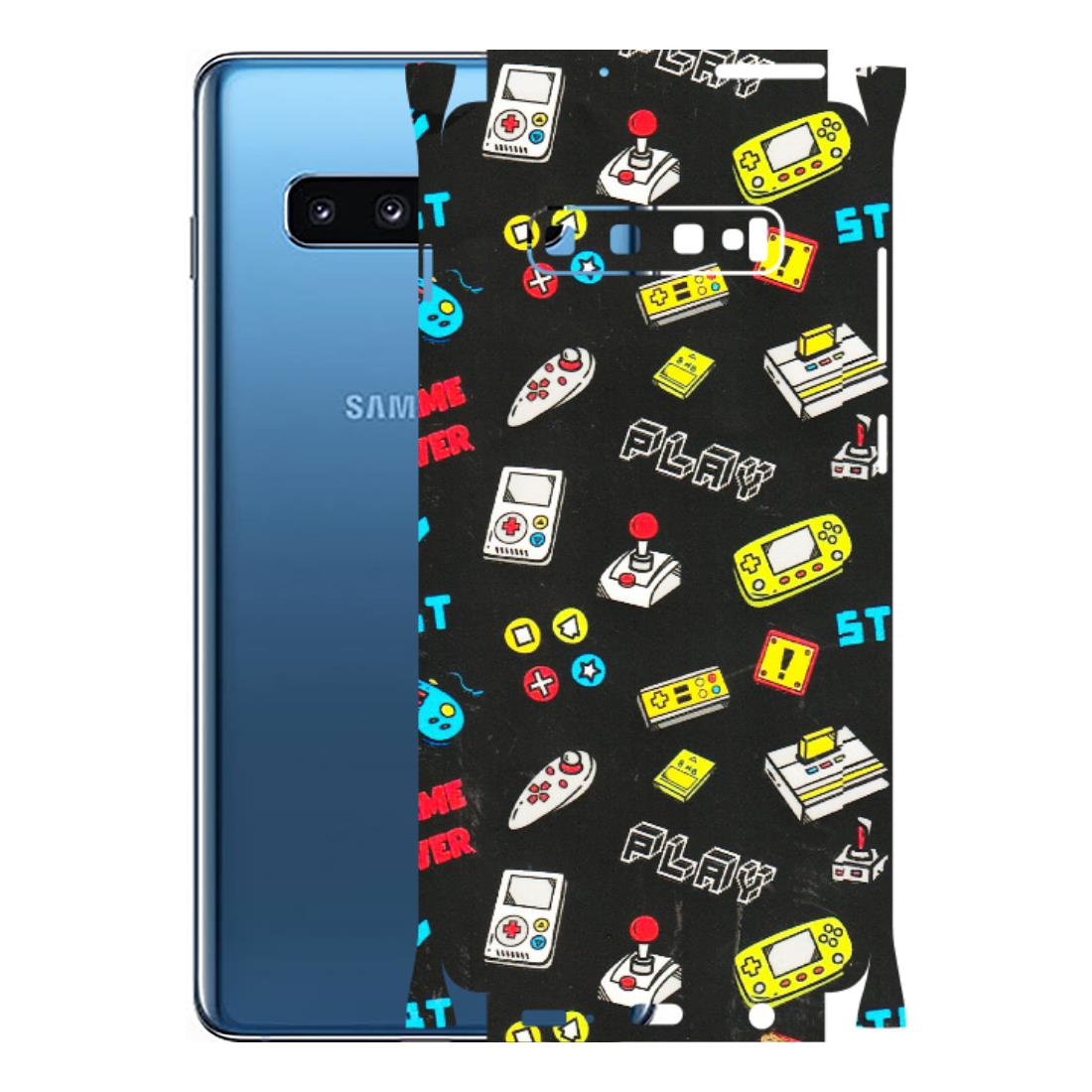 Samsung A/S Series Phone Skins (All Models) - Gaming Doodles - 3D Embossed Finish (L-224) Samsung Galaxy S10 Plus