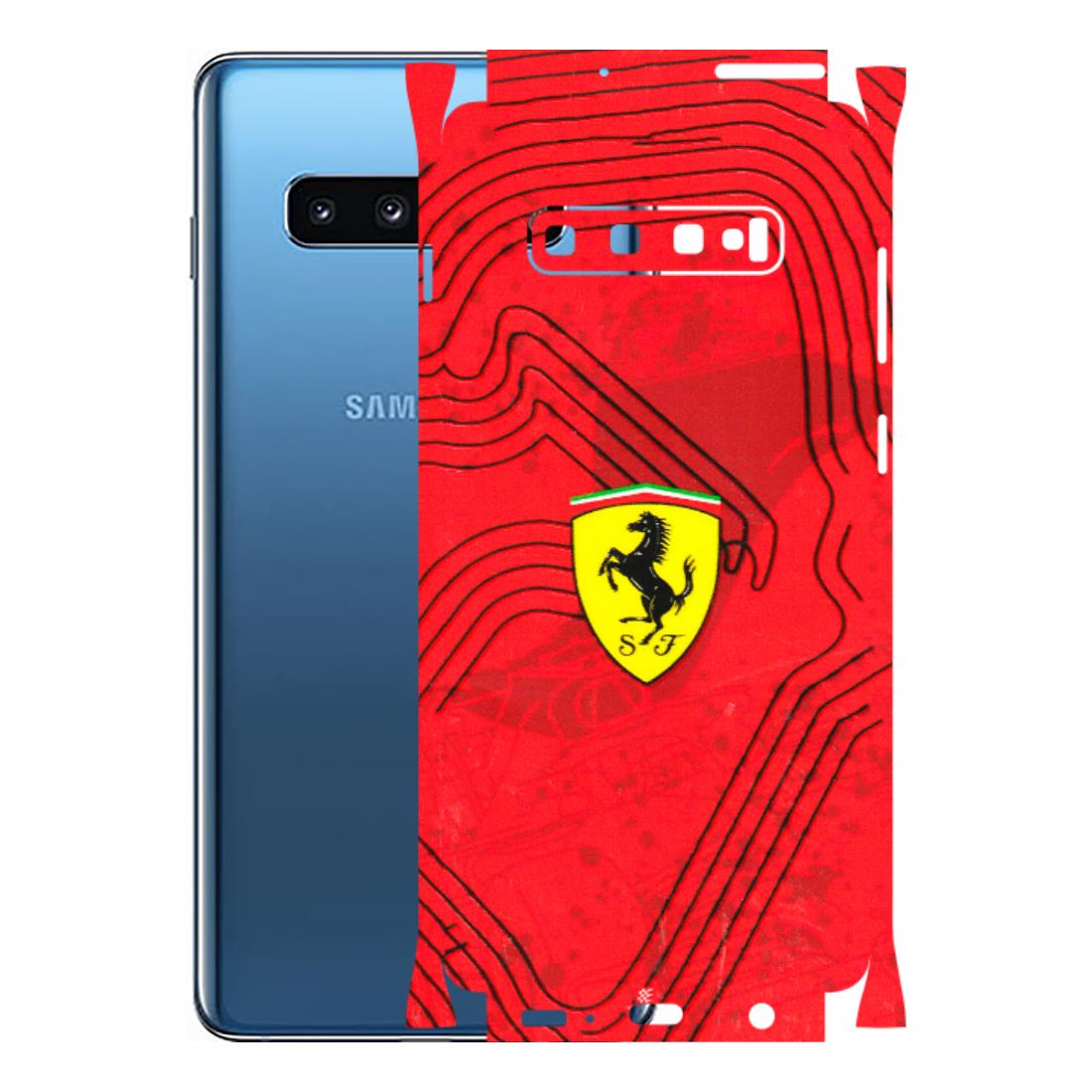 Samsung A/S Series Phone Skins (All Models) - Red Ferrari Logo Stylish - 3D Embossed Finish (L-238) Samsung Galaxy S10 Plus