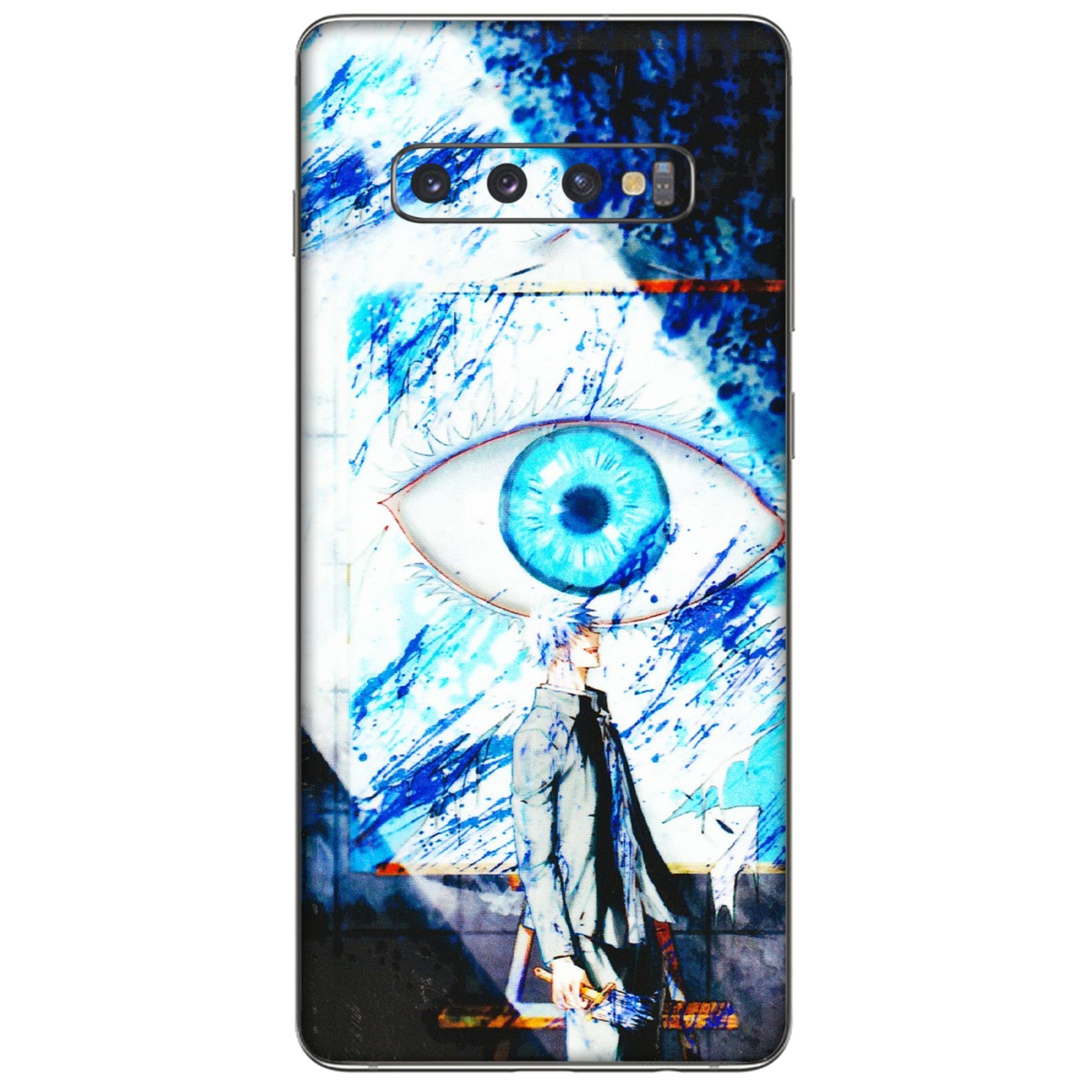 Samsung A/S Series Phone Skins (All Models) - Gojo Satoru evil eye - 3D Embossed Finish (L-239) Samsung Galaxy S10 Plus