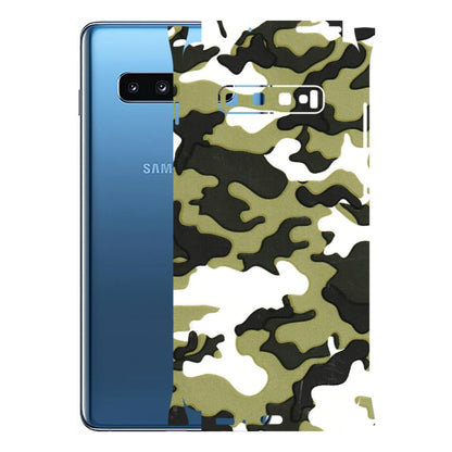 Samsung A/S Series Phone Skins (All Models) - Camouflages White And Green - 3D Embossed Finish (L-243) Samsung Galaxy S10 Plus
