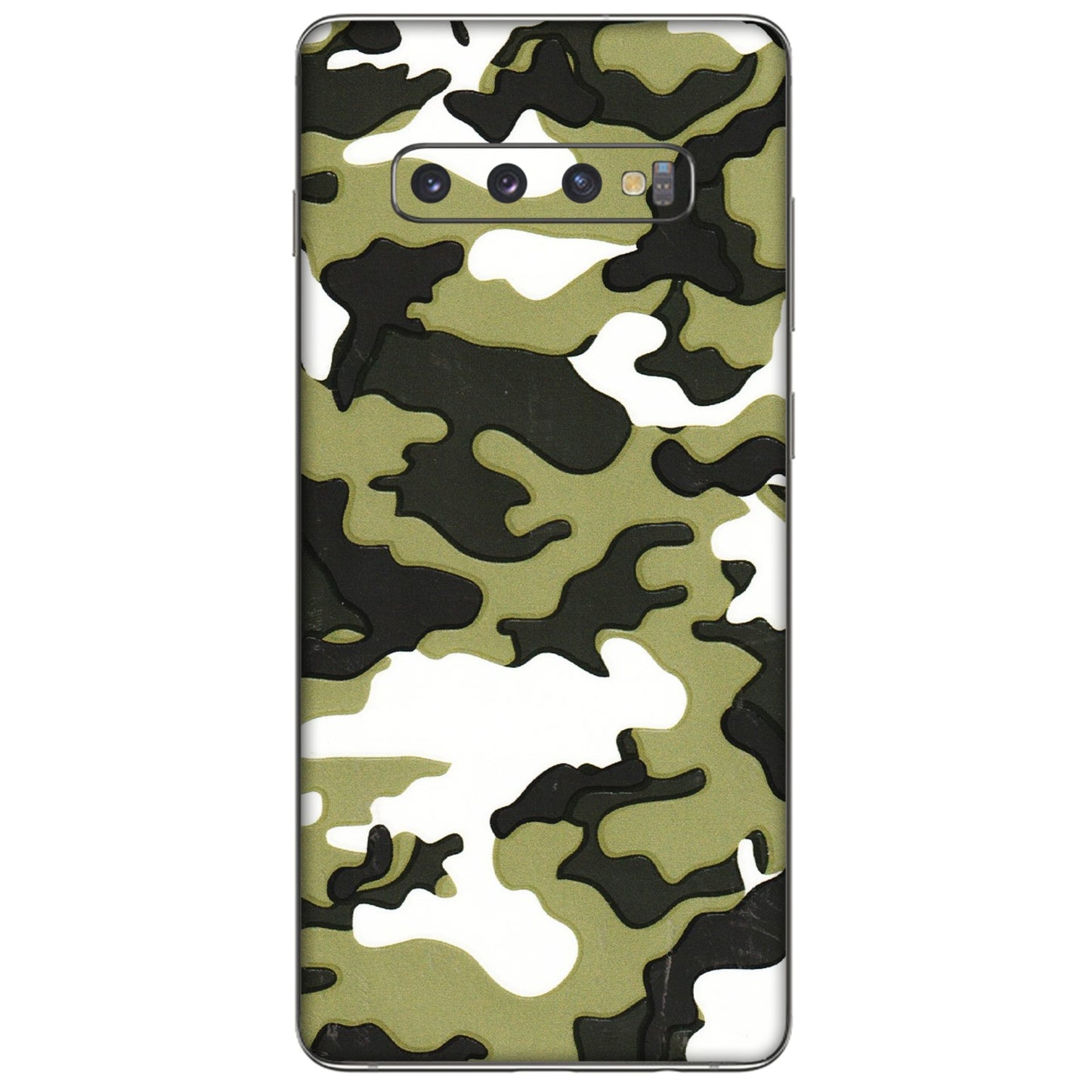 Samsung A/S Series Phone Skins (All Models) - Camouflages White And Green - 3D Embossed Finish (L-243) Samsung Galaxy S10 Plus