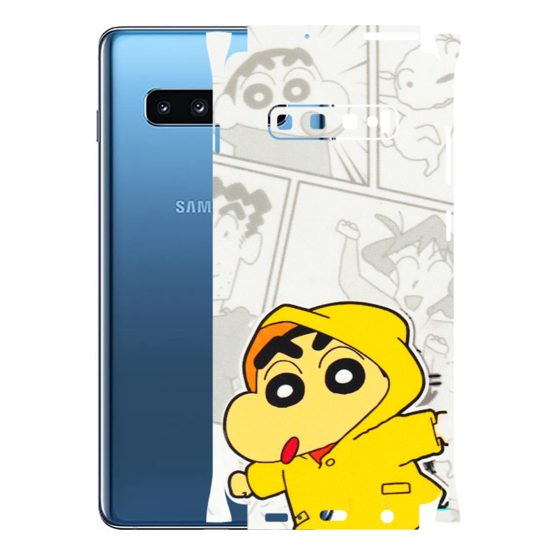 Samsung A/S Series Phone Skins (All Models) - Yellow Shinchan Comic - 3D Embossed Finish (L-246) Samsung Galaxy S10 Plus