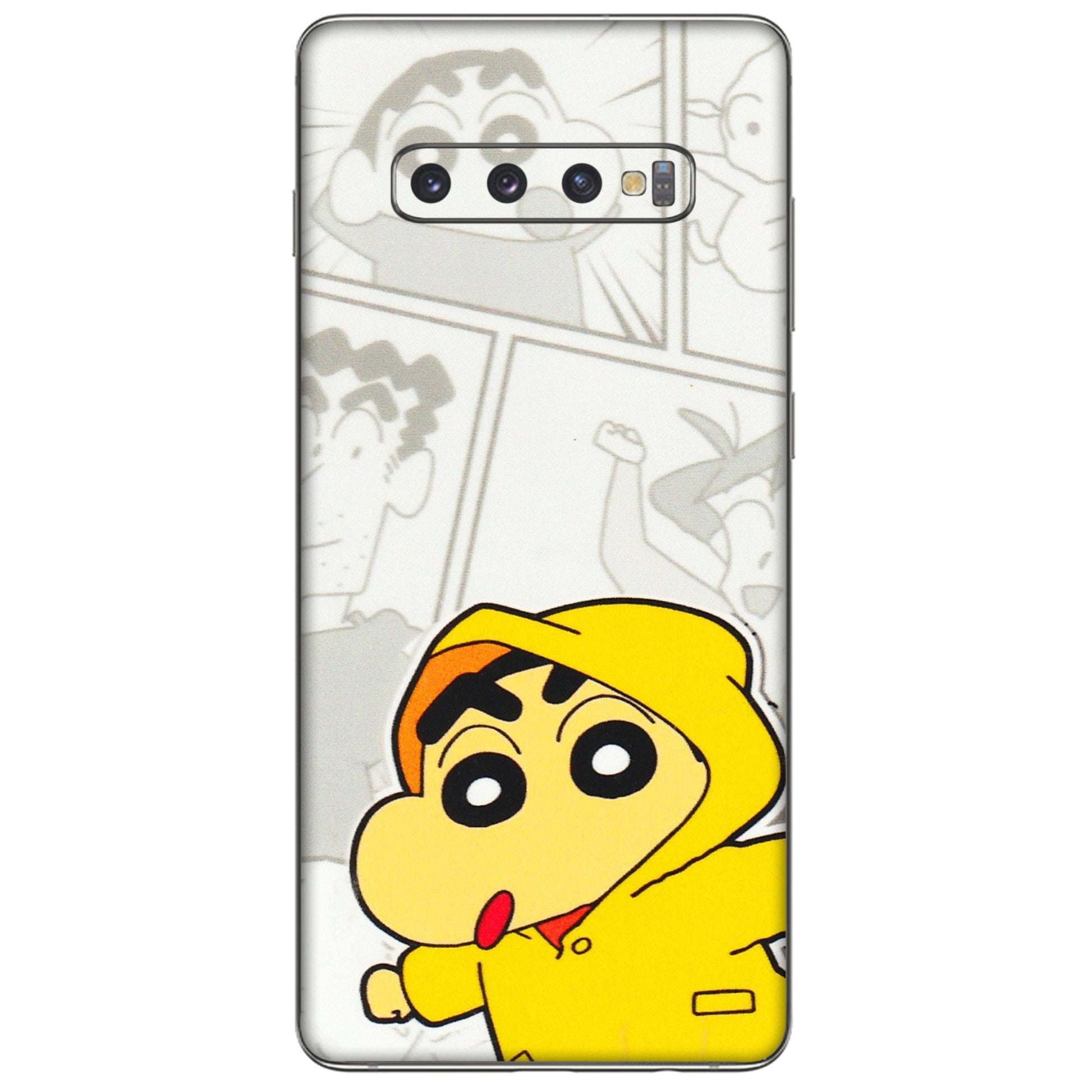 Samsung A/S Series Phone Skins (All Models) - Yellow Shinchan Comic - 3D Embossed Finish (L-246) Samsung Galaxy S10 Plus