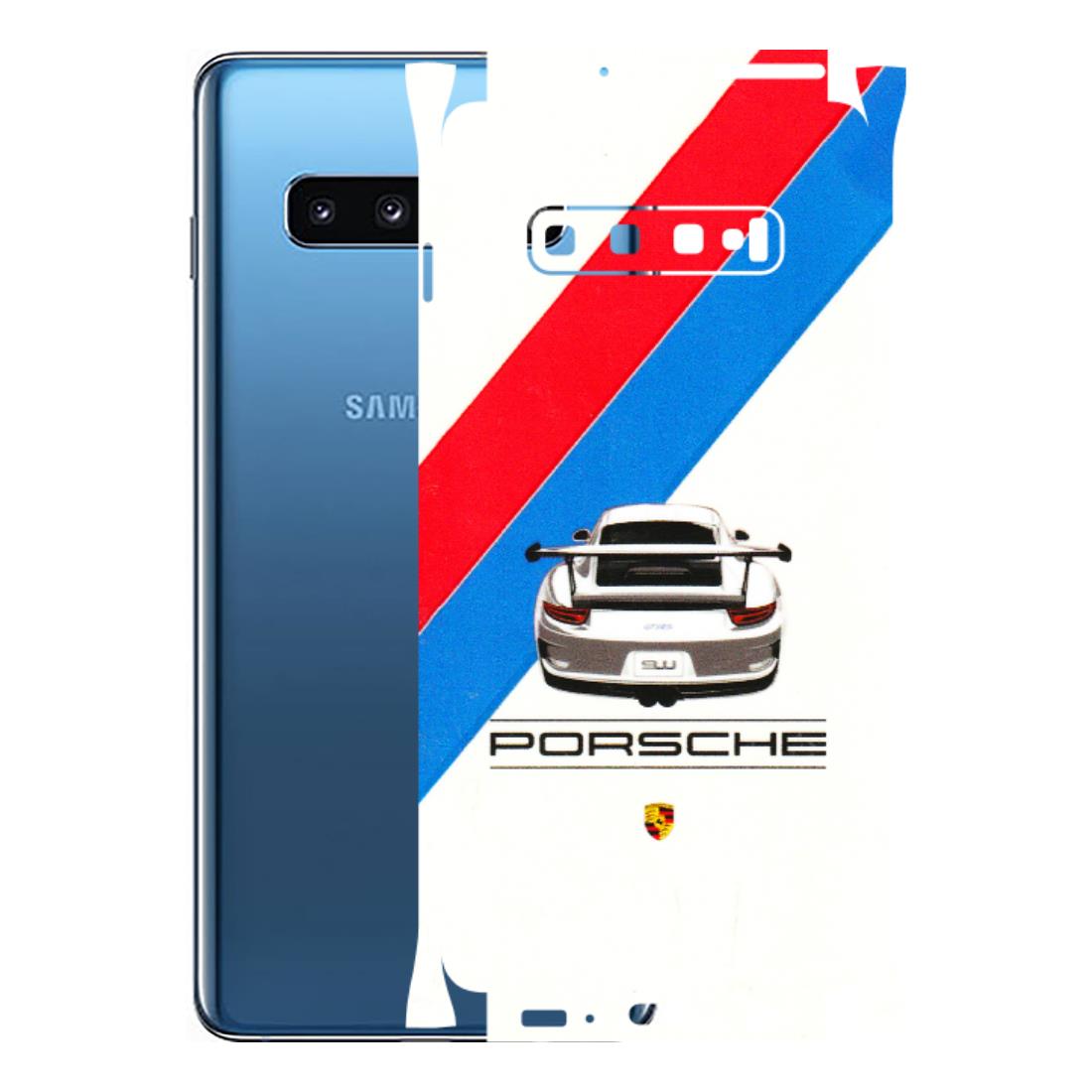 Samsung A/S Series Phone Skins (All Models) - Porche Car Sober Logo - 3D Embossed Finish (L-248) Samsung Galaxy S10 Plus
