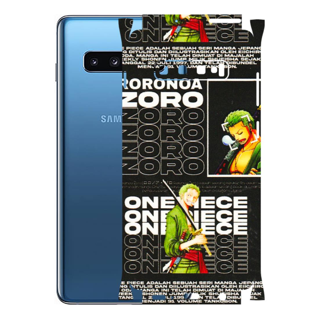 Samsung A/S Series Phone Skins (All Models) - One Piece Zoro - 3D Embossed Finish (L-250) Samsung Galaxy S10 Plus