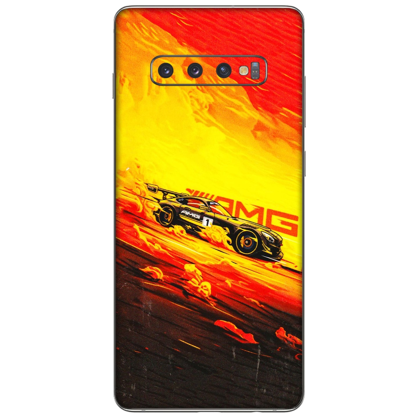 Samsung A/S Series Phone Skins (All Models) - AMG Car Speed Cover - 3D Embossed Finish (L-256) Samsung Galaxy S10 Plus