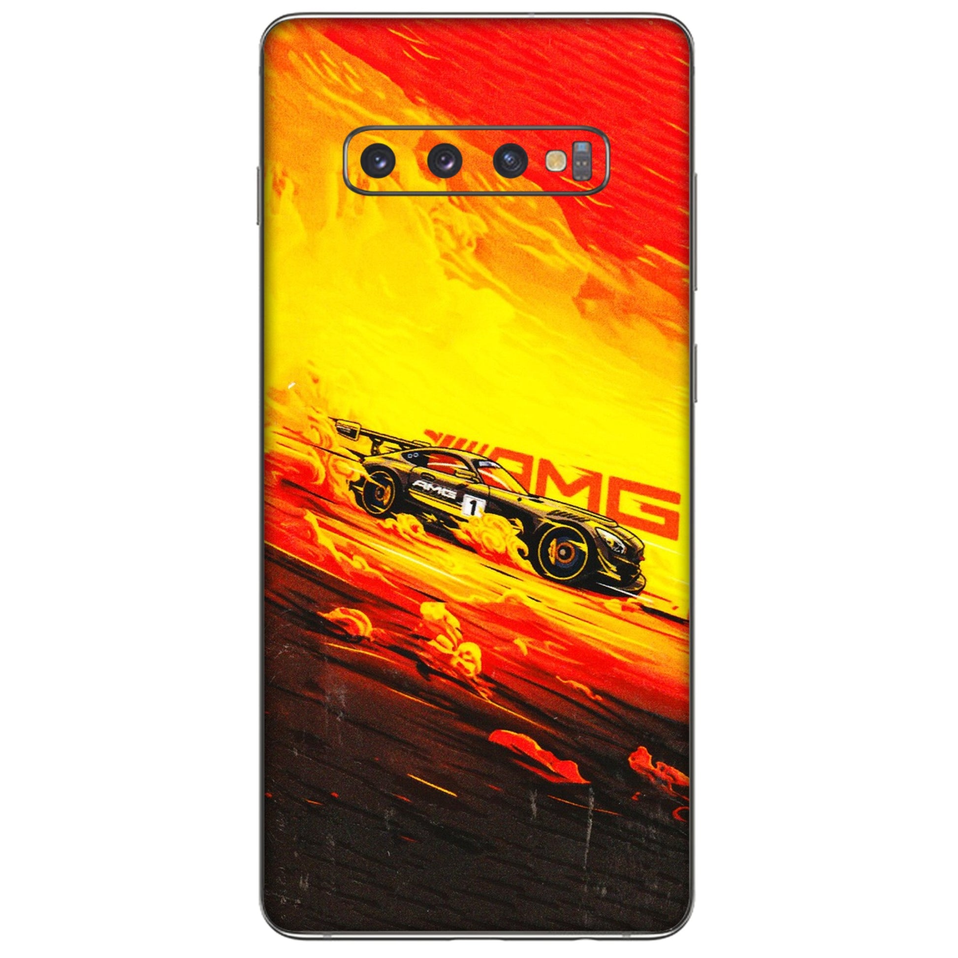 Samsung A/S Series Phone Skins (All Models) - AMG Car Speed Cover - 3D Embossed Finish (L-256) Samsung Galaxy S10 Plus
