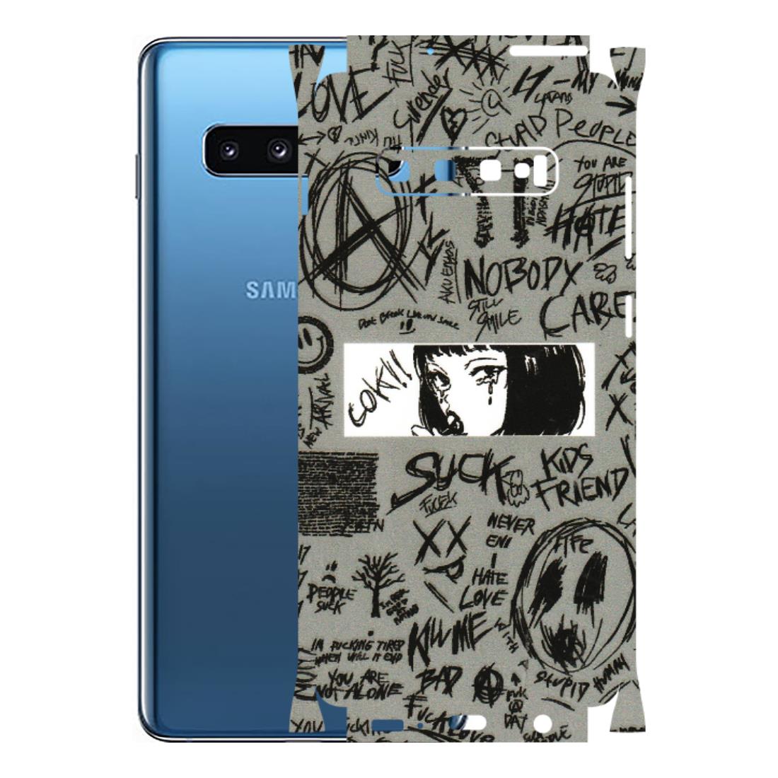 Samsung A/S Series Phone Skins (All Models) - Never Have Love Anime - 3D Embossed Finish (L-260) Samsung Galaxy S10 Plus