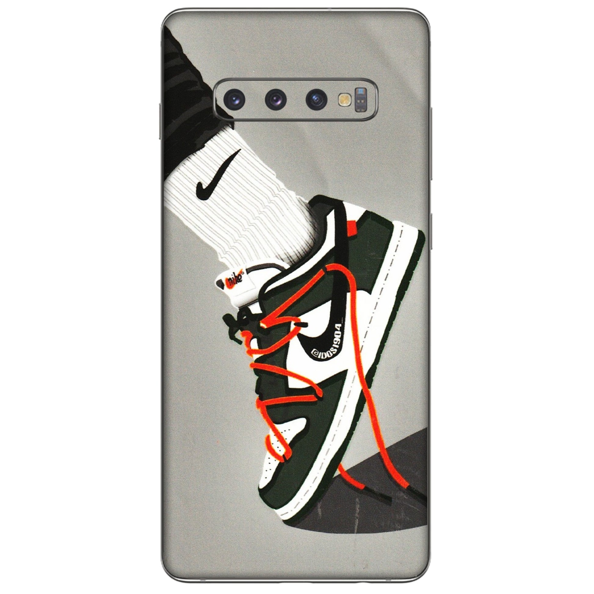 Samsung A/S Series Phone Skins (All Models) - New Grey Sneaker - 3D Embossed Finish (L-261) Samsung Galaxy S10 Plus