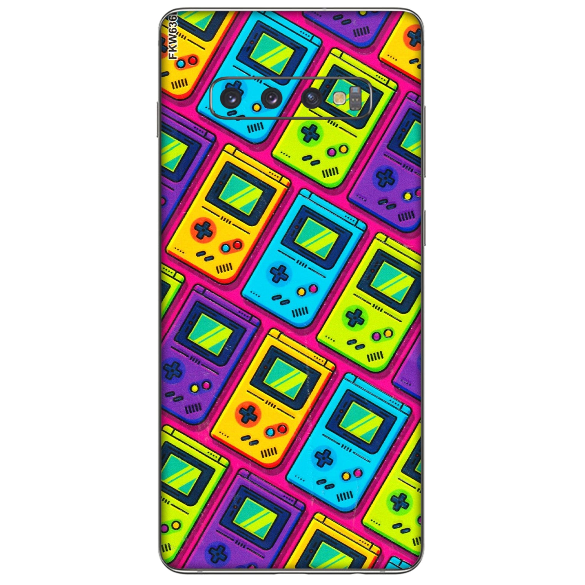 Samsung A/S Series Phone Skins (All Models) - Gameboy Colourful - 3D Embossed Finish (L-266) Samsung Galaxy S10 Plus